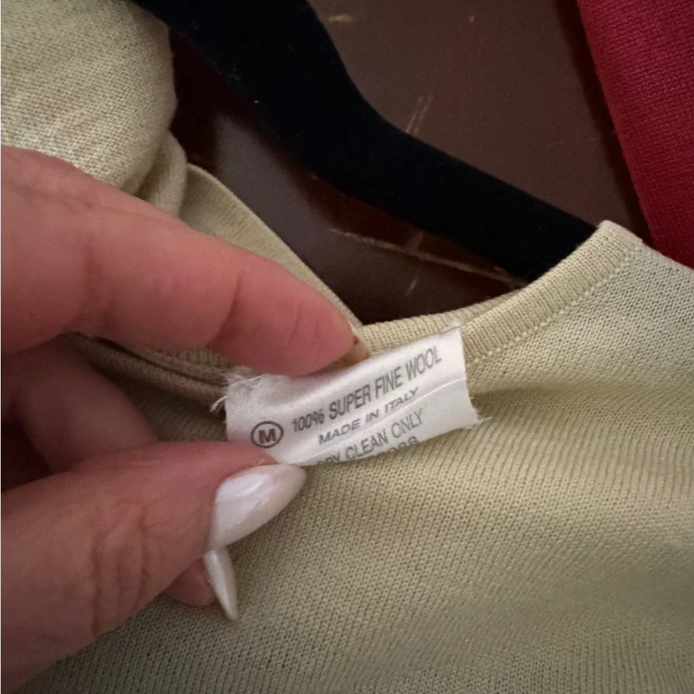 TSE Elegant light Green Button-Up Cardigan and shell twin set